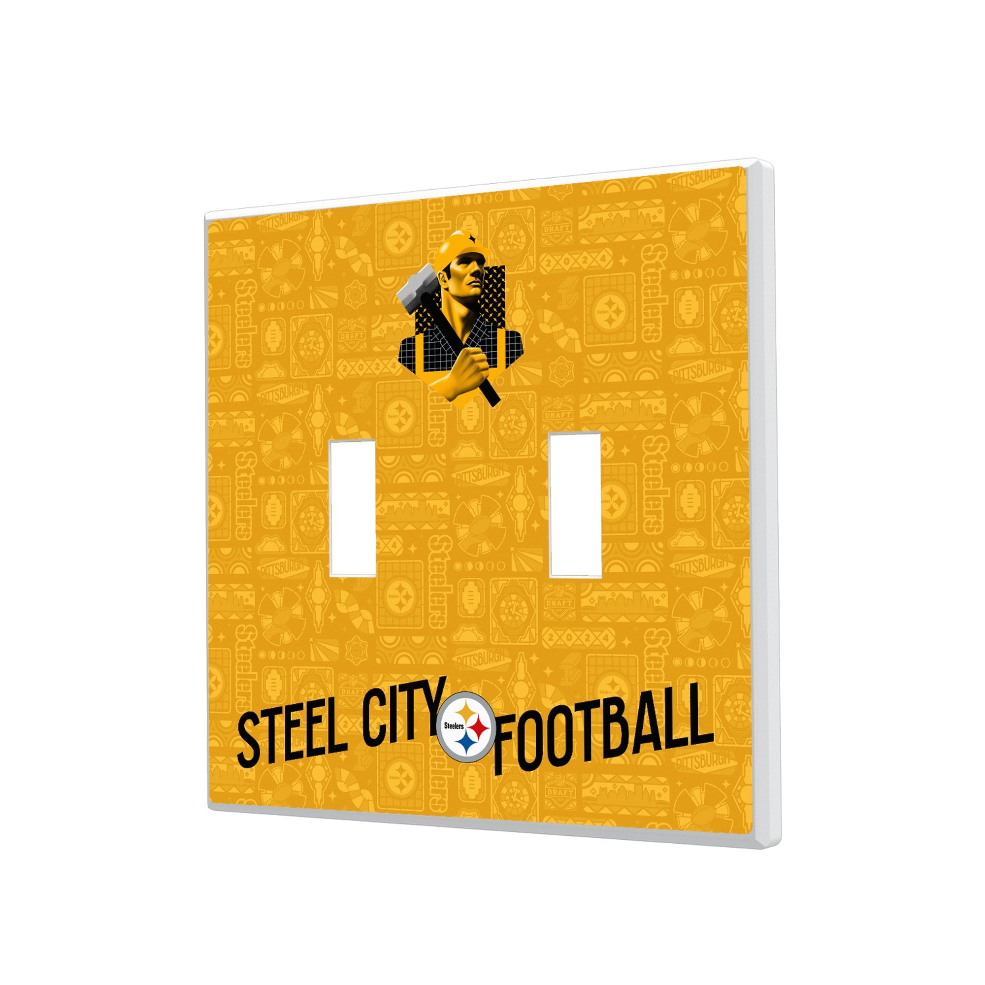 Pittsburgh Steelers 2024 Illustrated Limited Edition Double Toggle Light Switch Plate