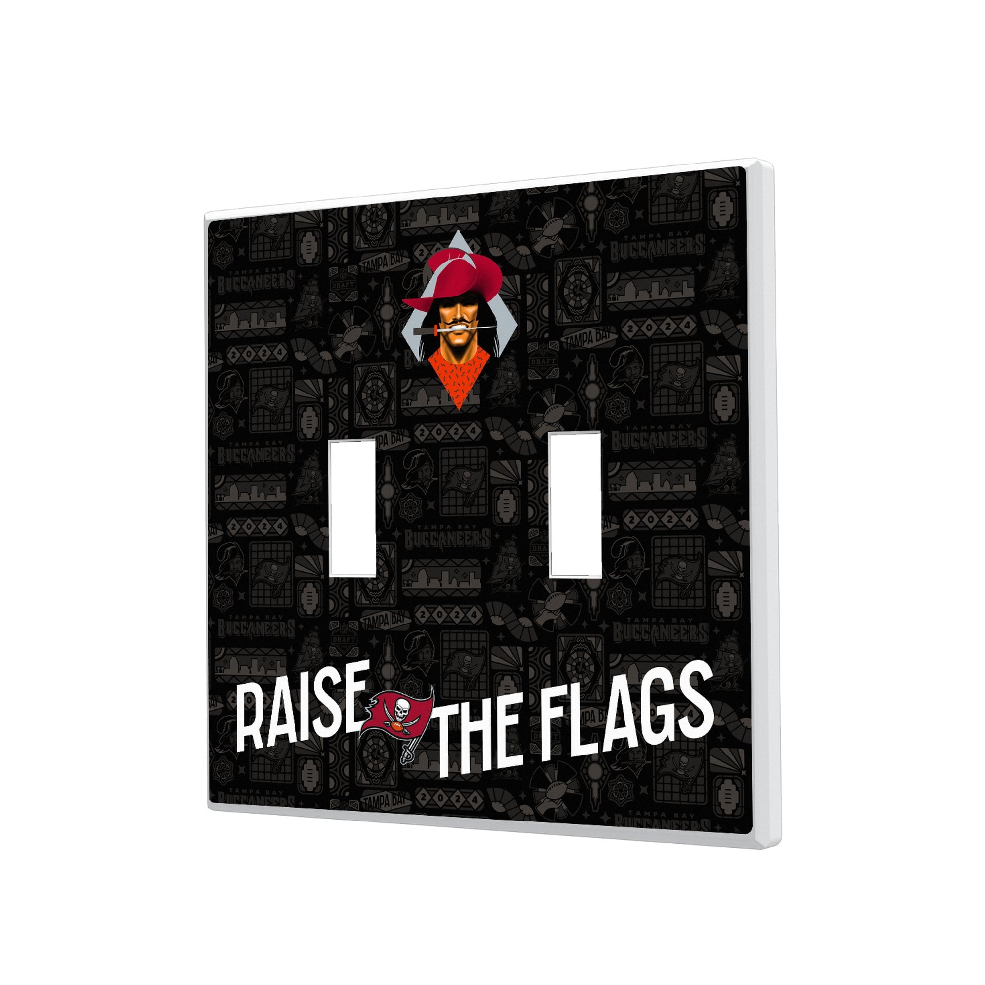 Tampa Bay Buccaneers 2024 Illustrated Limited Edition Double Toggle Light Switch Plate