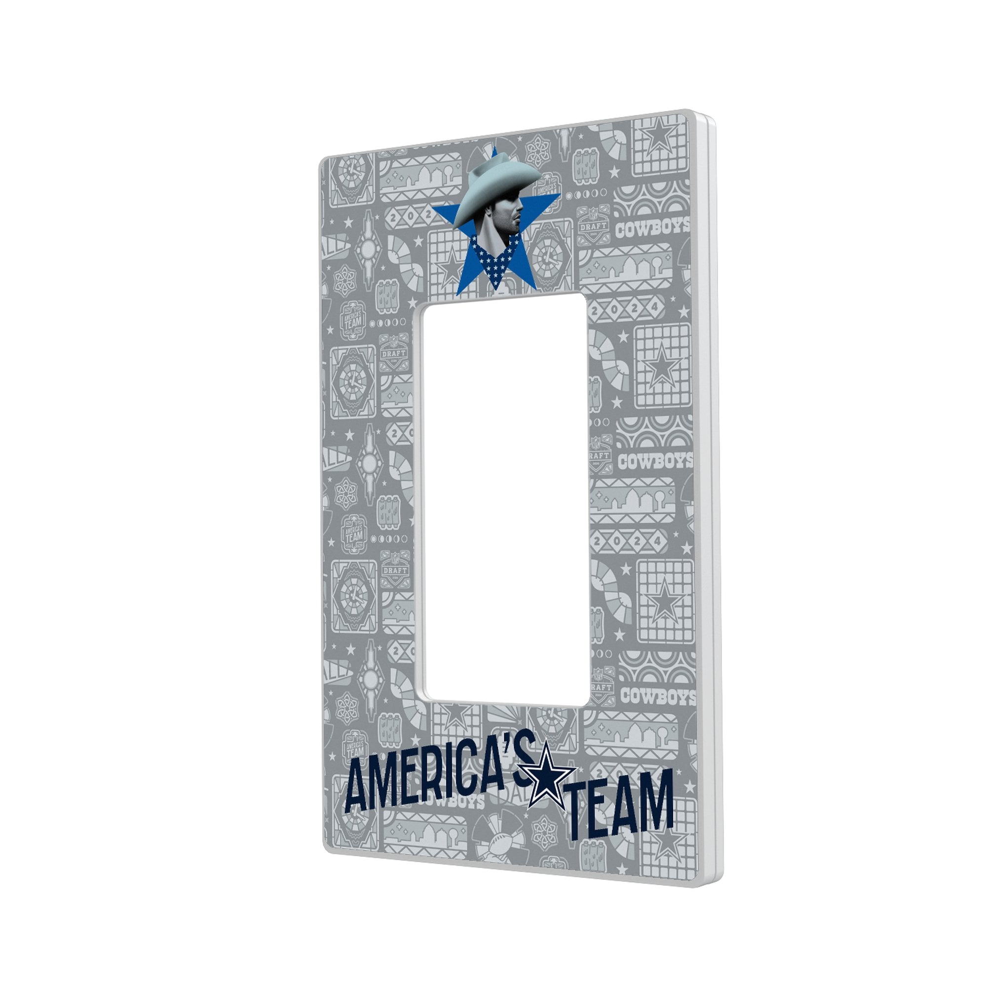Dallas Cowboys 2024 Illustrated Limited Edition Single Rocker Light Switch Plate