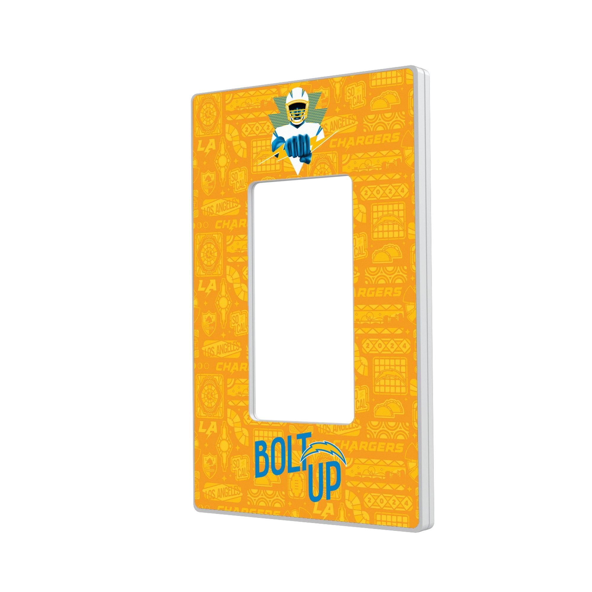 Los Angeles Chargers 2024 Illustrated Limited Edition Single Rocker Light Switch Plate Los Angeles Chargers 2024 Illustrated Limited Edition Single Rocker Light Switch Plate