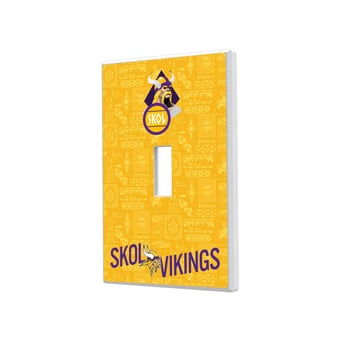 Minnesota Vikings 2024 Illustrated Limited Edition Single Toggle Light Switch Plate
