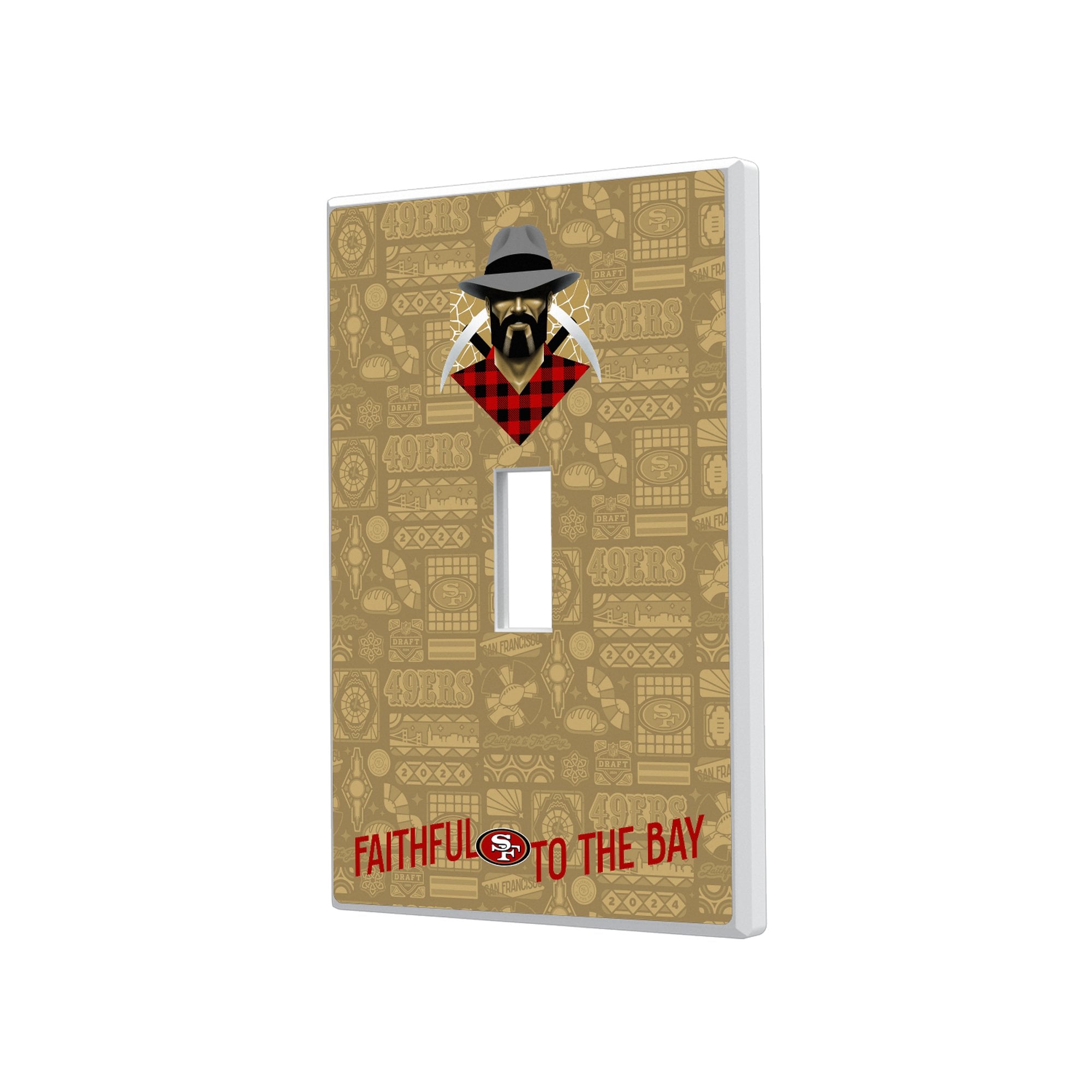 San Francisco 49ers 2024 Illustrated Limited Edition Single Toggle Light Switch Plate