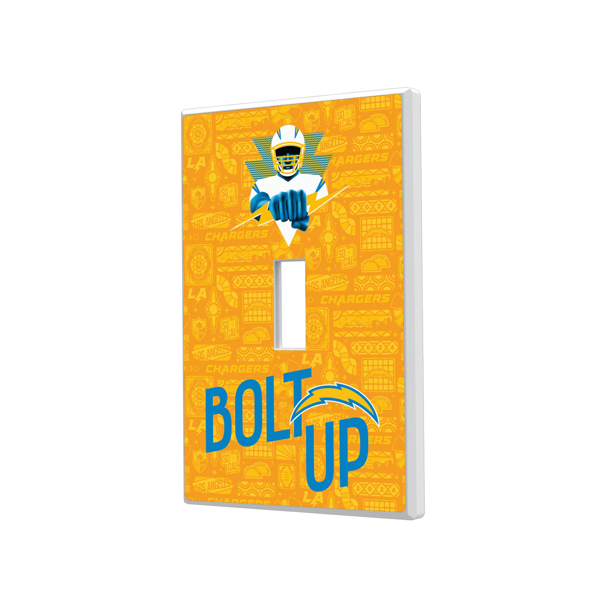 Los Angeles Chargers 2024 Illustrated Limited Edition Single Toggle Light Switch Plate