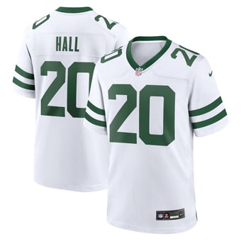 New York Jets Nike Road Game Jersey - White - Breece Hall - Mens