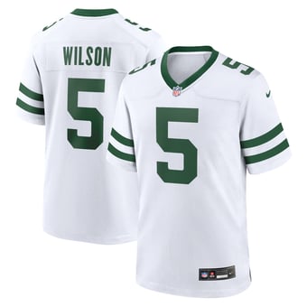 New York Jets Nike Road Game Jersey - White - Garrett Wilson - Mens
