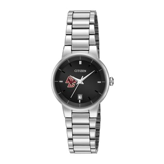 Women's Citizen Watch Silver Boston College Eagles Black Dial Stainless Steel Watch
