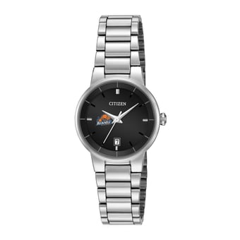 Women's Citizen Watch Silver Bucknell Bison Black Dial Stainless Steel Watch