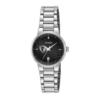 Women's Citizen Watch Silver DePaul Blue Demons Black Dial Stainless Steel Watch