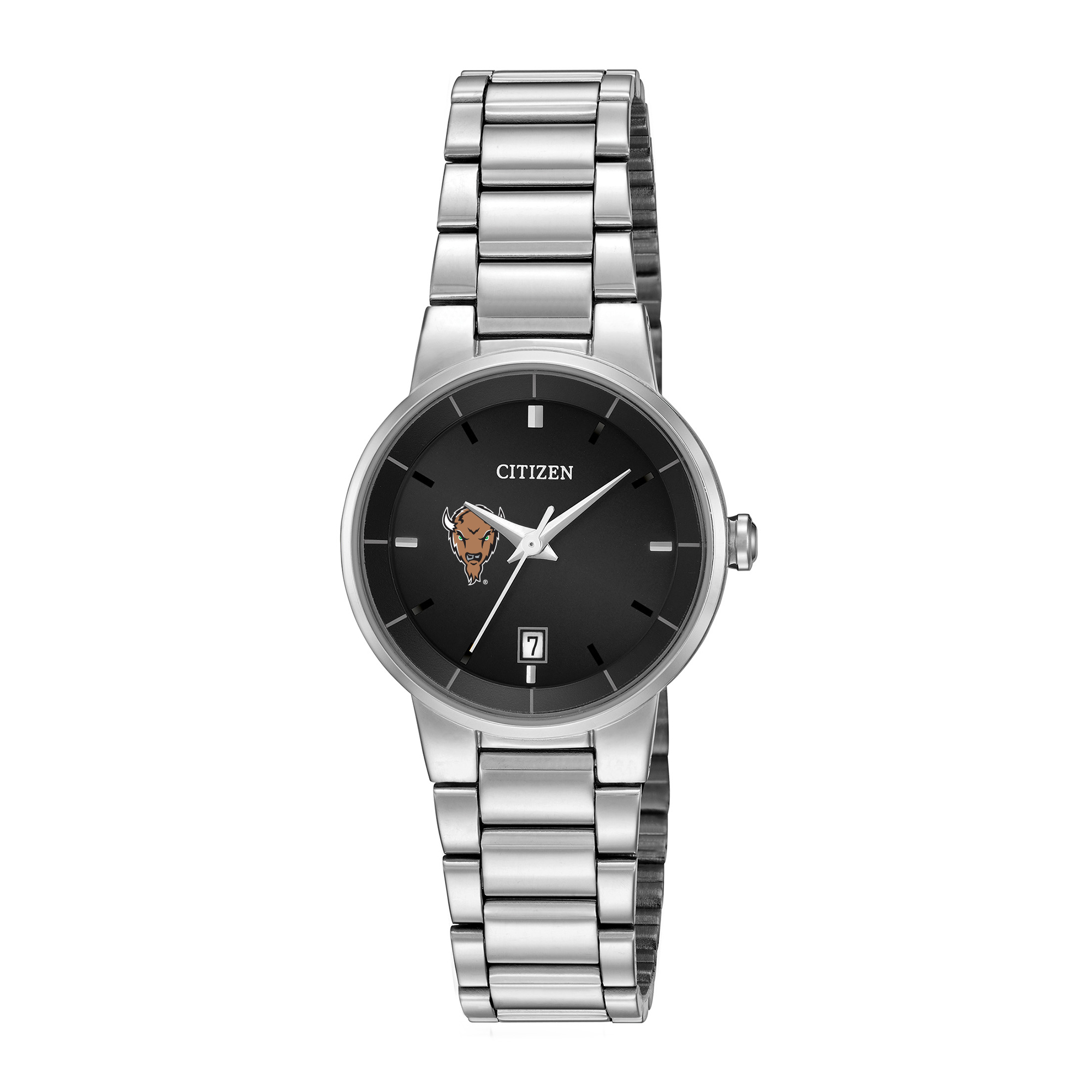 Women's Citizen Watch Silver Marshall Thundering Herd Black Dial Stainless Steel Watch