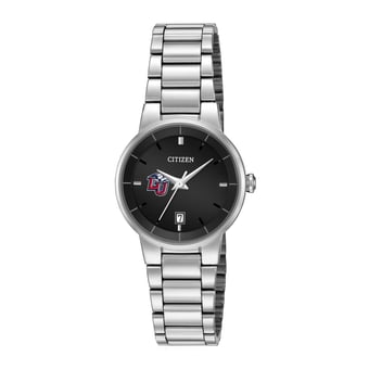 Women's Citizen Watch Silver Liberty Flames Black Dial Stainless Steel Watch