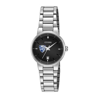 Women's Citizen Watch Silver Johns Hopkins Blue Jays Black Dial Stainless Steel Watch