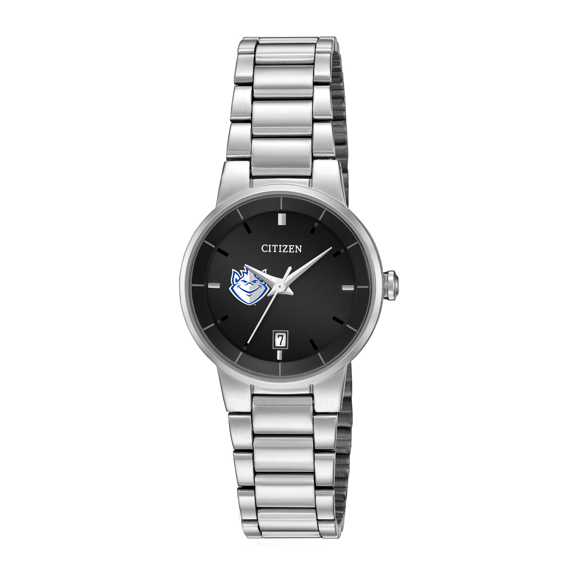 Women's Citizen Watch Silver Saint Louis Billikens Black Dial Stainless Steel Watch