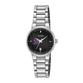 Women's Citizen Watch Silver Sewanee Tigers Black Dial Stainless Steel Watch