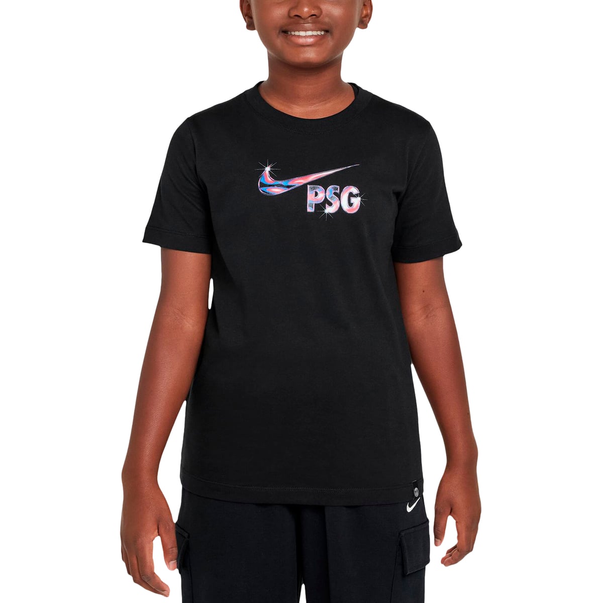 T-Shirt PSG Nike Swoosh - Noir - Enfant