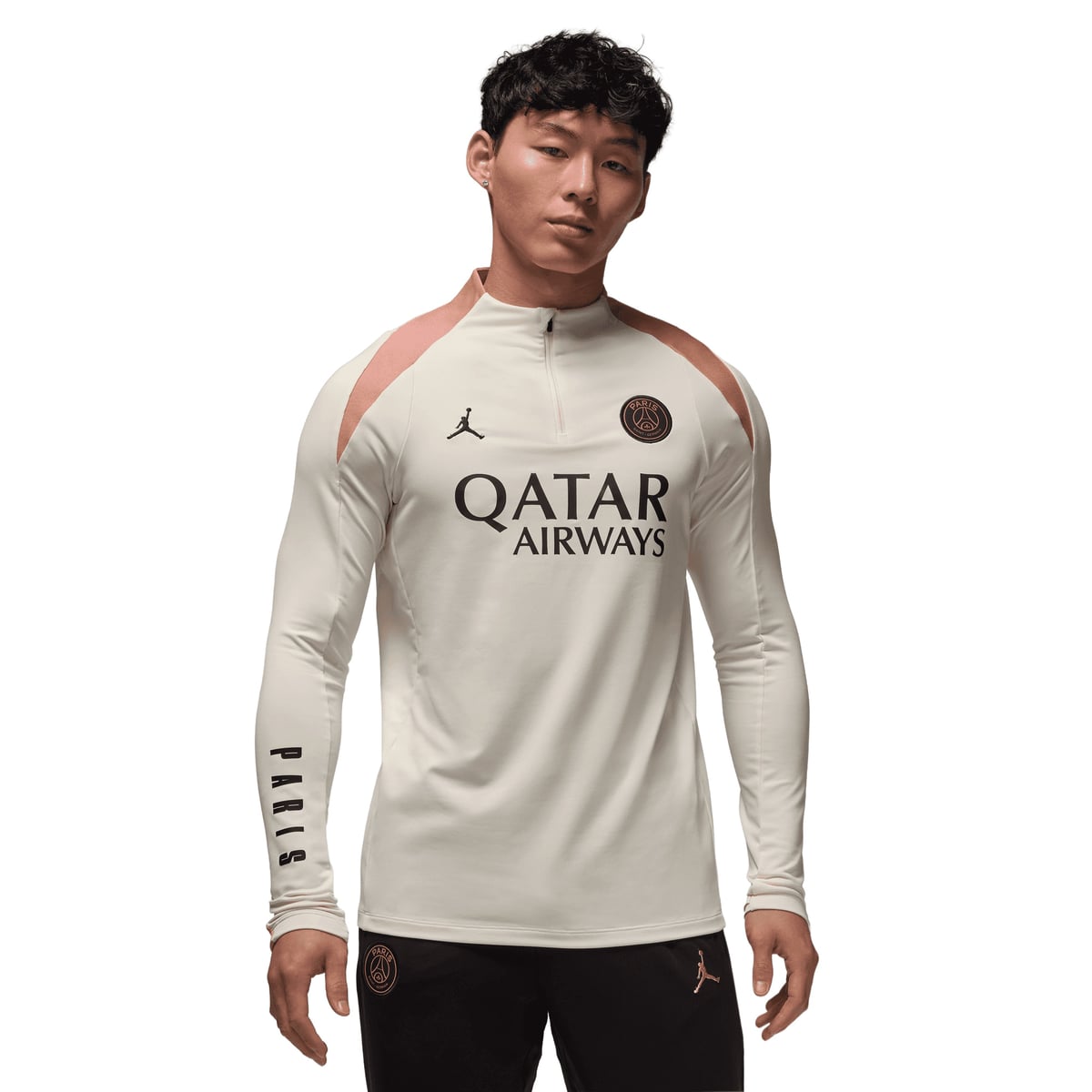 Haut d'entraînement PSG Jordan Strike Dri-FIT 24/25 - Beige