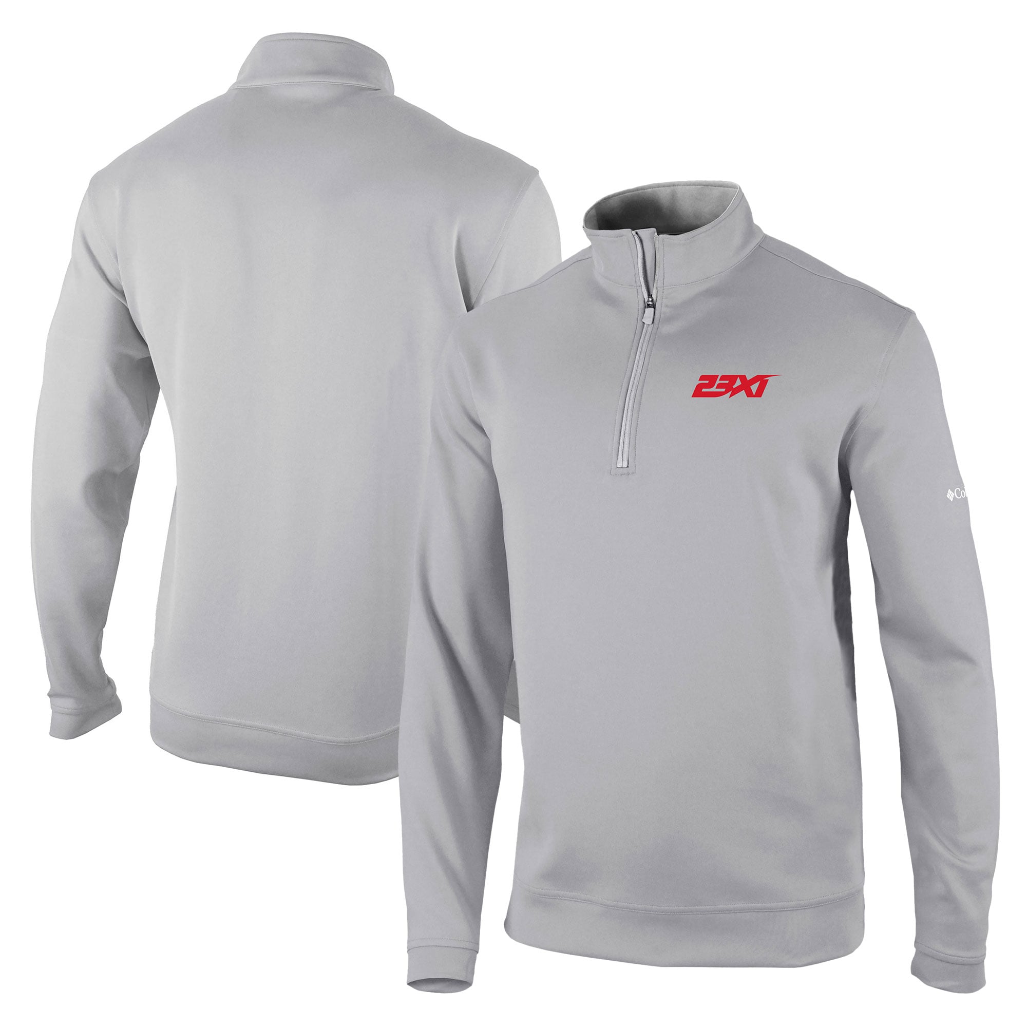 Men’s Columbia Gray 23XI Racing Omni-Wick Wickhams Hills Quarter-Zip Pullover Top Men’s Columbia Gray 23XI Racing Omni-Wick Wickhams Hills Quarter-Zip Pullover Top