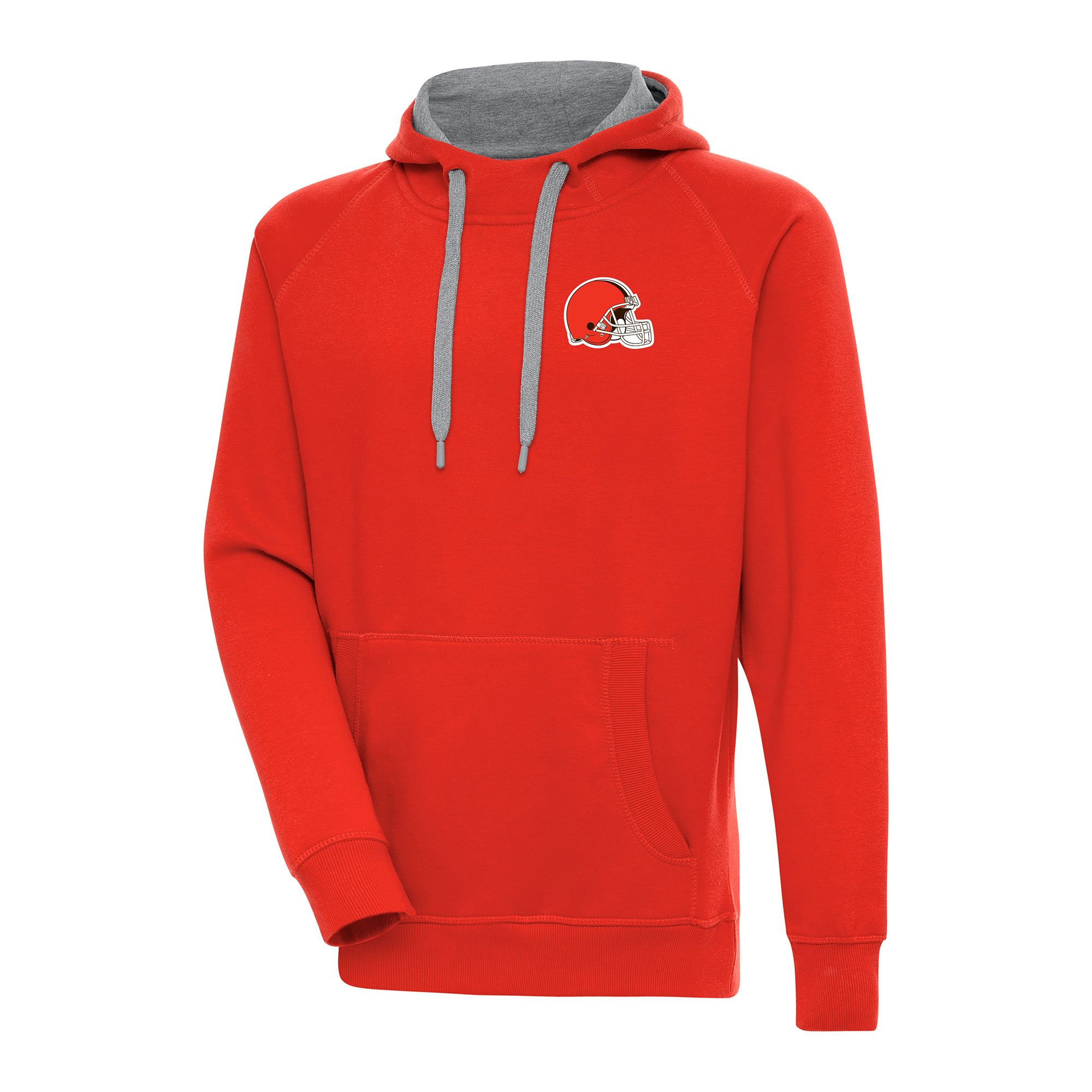 Men's Antigua Orange Cleveland Browns Victory Pullover Hoodie