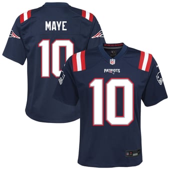 Youth Nike Drake Maye Navy New England Patriots Game Jersey