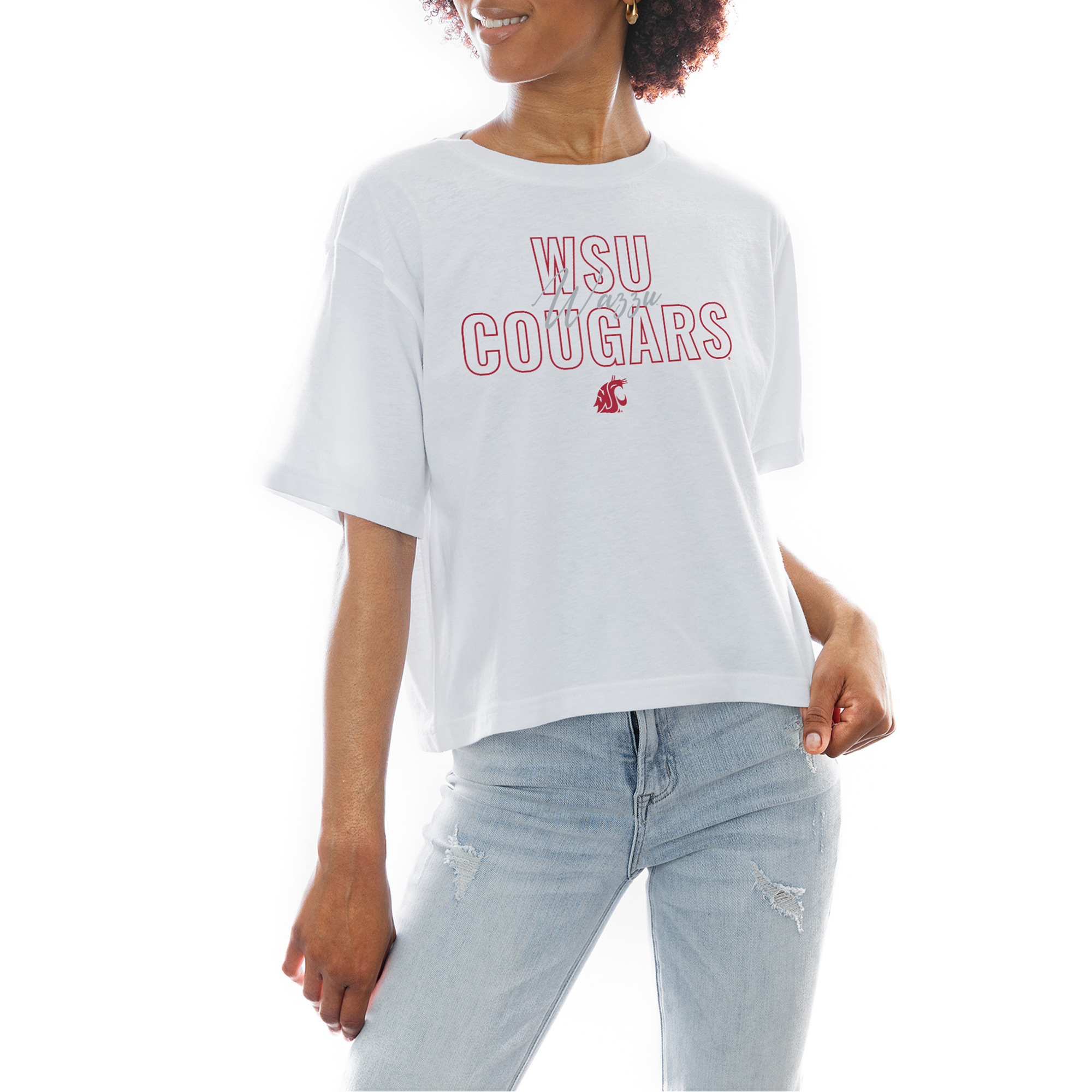 Women’s Gameday Couture White Washington State Cougars Slogan Boxy Fit Cropped T-Shirt Women’s Gameday Couture White Washington State Cougars Slogan Boxy Fit Cropped T-Shirt