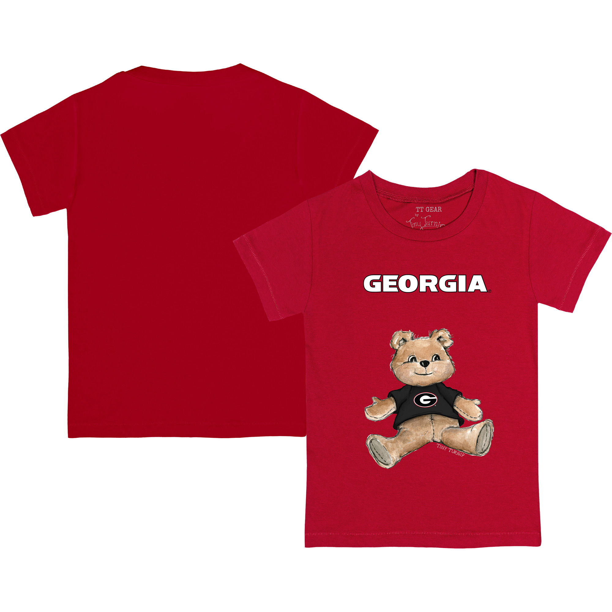 Toddler Tiny Turnip Red Georgia Bulldogs Teddy Bear T-Shirt Toddler Tiny Turnip Red Georgia Bulldogs Teddy Bear T-Shirt