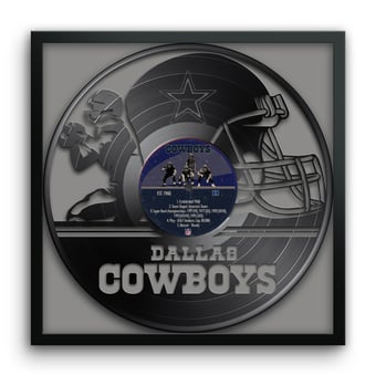 Dallas Cowboys Framed 13" x 13" Vinyl Record Art Print
