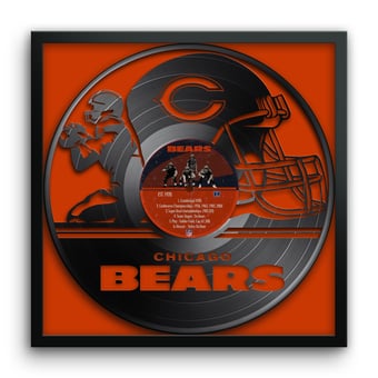 Chicago Bears Framed 13" x 13" Vinyl Record Art Print