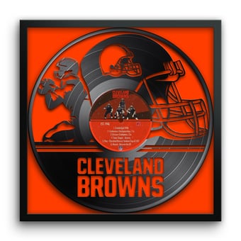 Cleveland Browns Framed 13" x 13" Vinyl Record Art Print