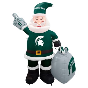 Michigan State Spartans 7' Inflatable Santa