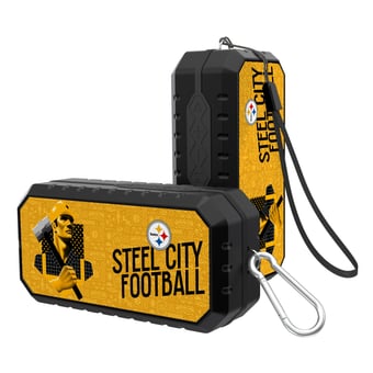Keyscaper Black Pittsburgh Steelers Water Resistant Bluetooth Speaker