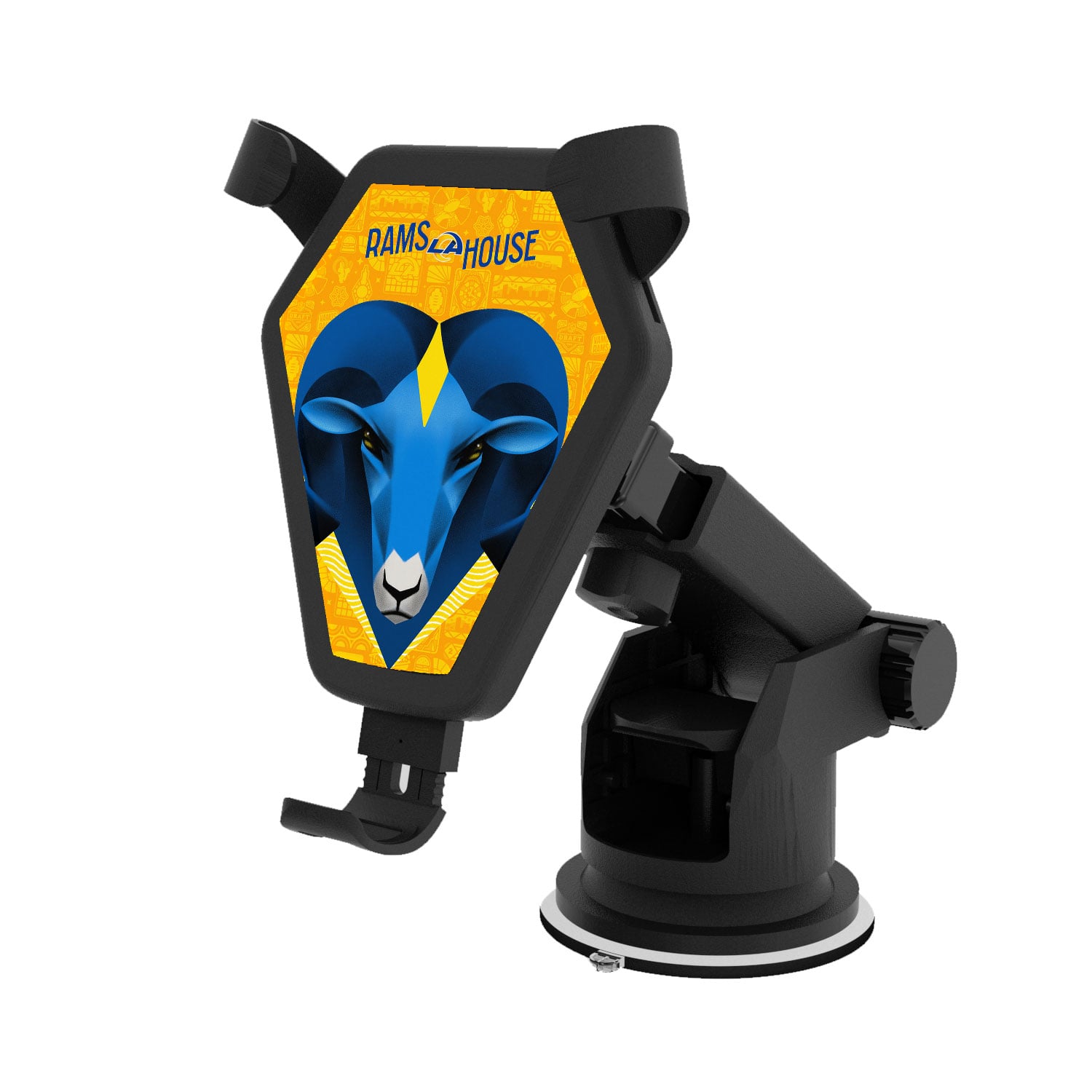 Keyscaper Black Los Angeles Rams Wireless Car Charger Keyscaper Black Los Angeles Rams Wireless Car Charger
