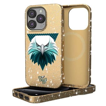 Keyscaper Gold Philadelphia Eagles 2024 Illustrated Limited Edition Bling iPhone Case