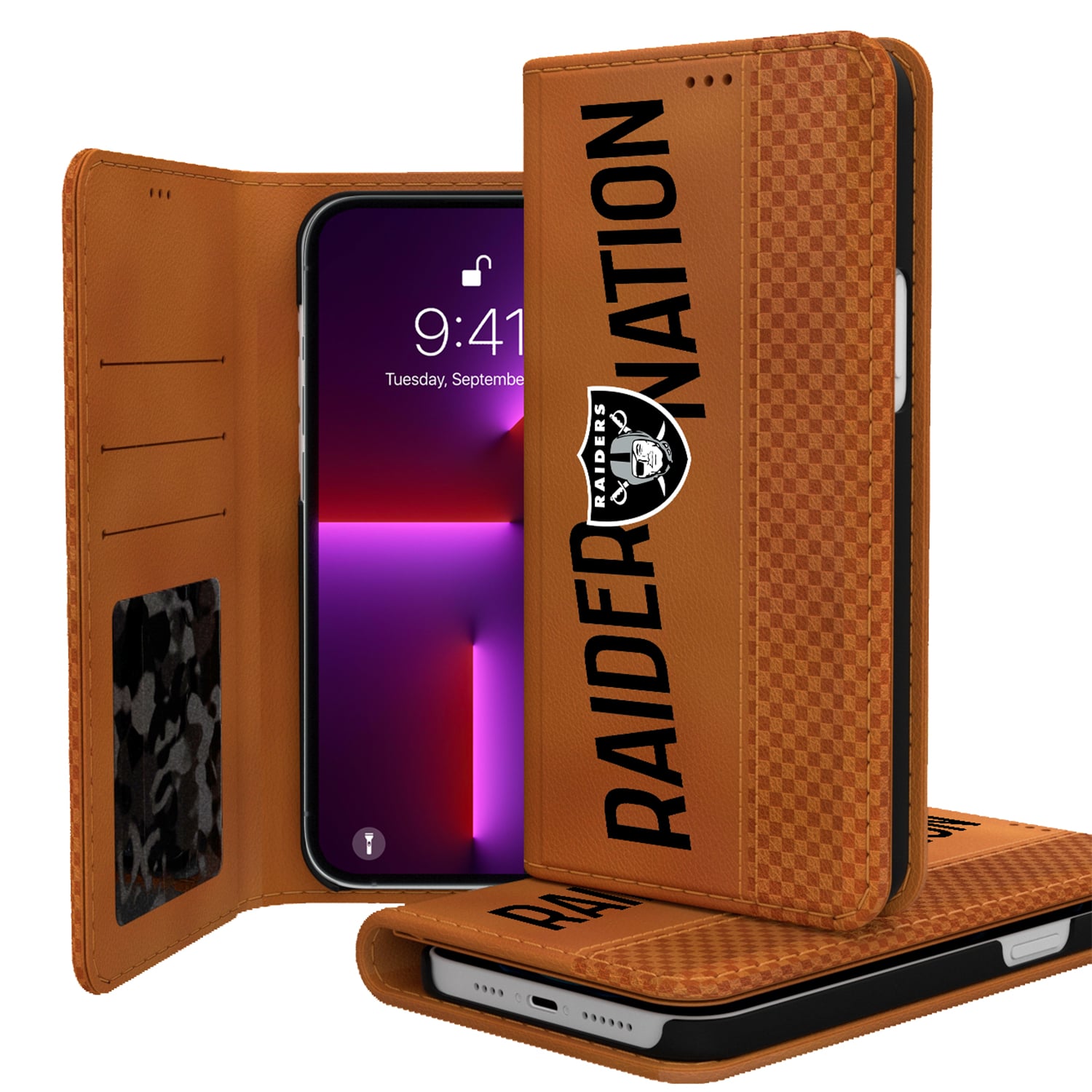 Keyscaper Brown Las Vegas Raiders iPhone Folio Case Keyscaper Brown Las Vegas Raiders iPhone Folio Case