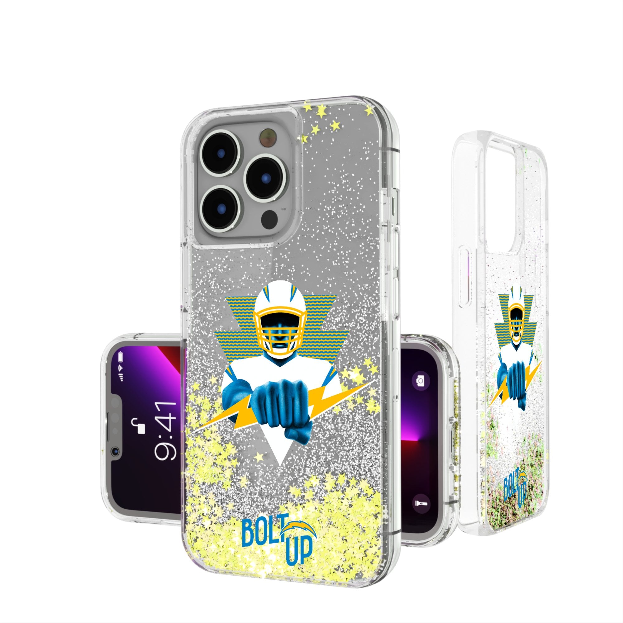 Keyscaper Los Angeles Chargers iPhone Glitter Case Keyscaper Los Angeles Chargers iPhone Glitter Case