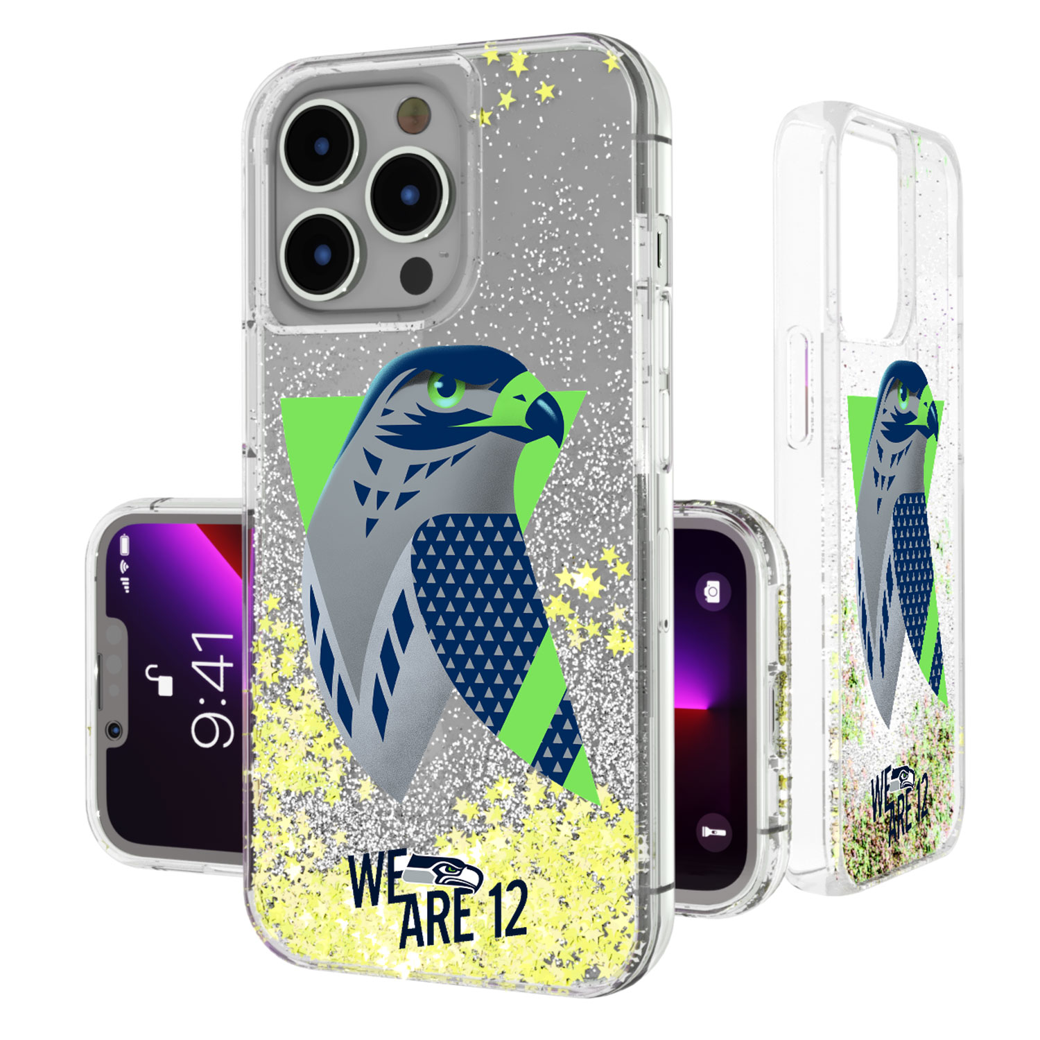 Keyscaper Seattle Seahawks iPhone Glitter Case