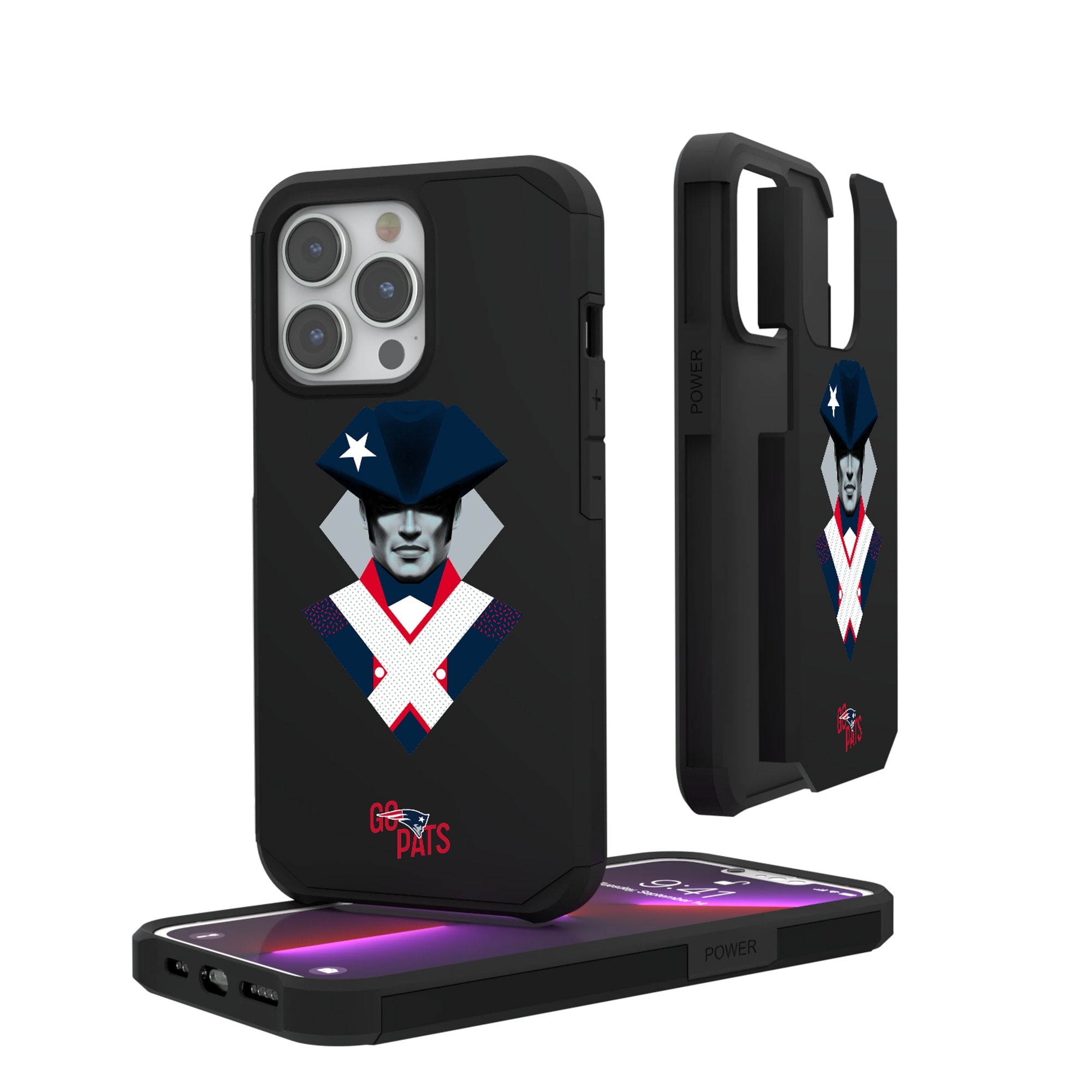 Keyscaper Black New England Patriots iPhone Rugged Case
