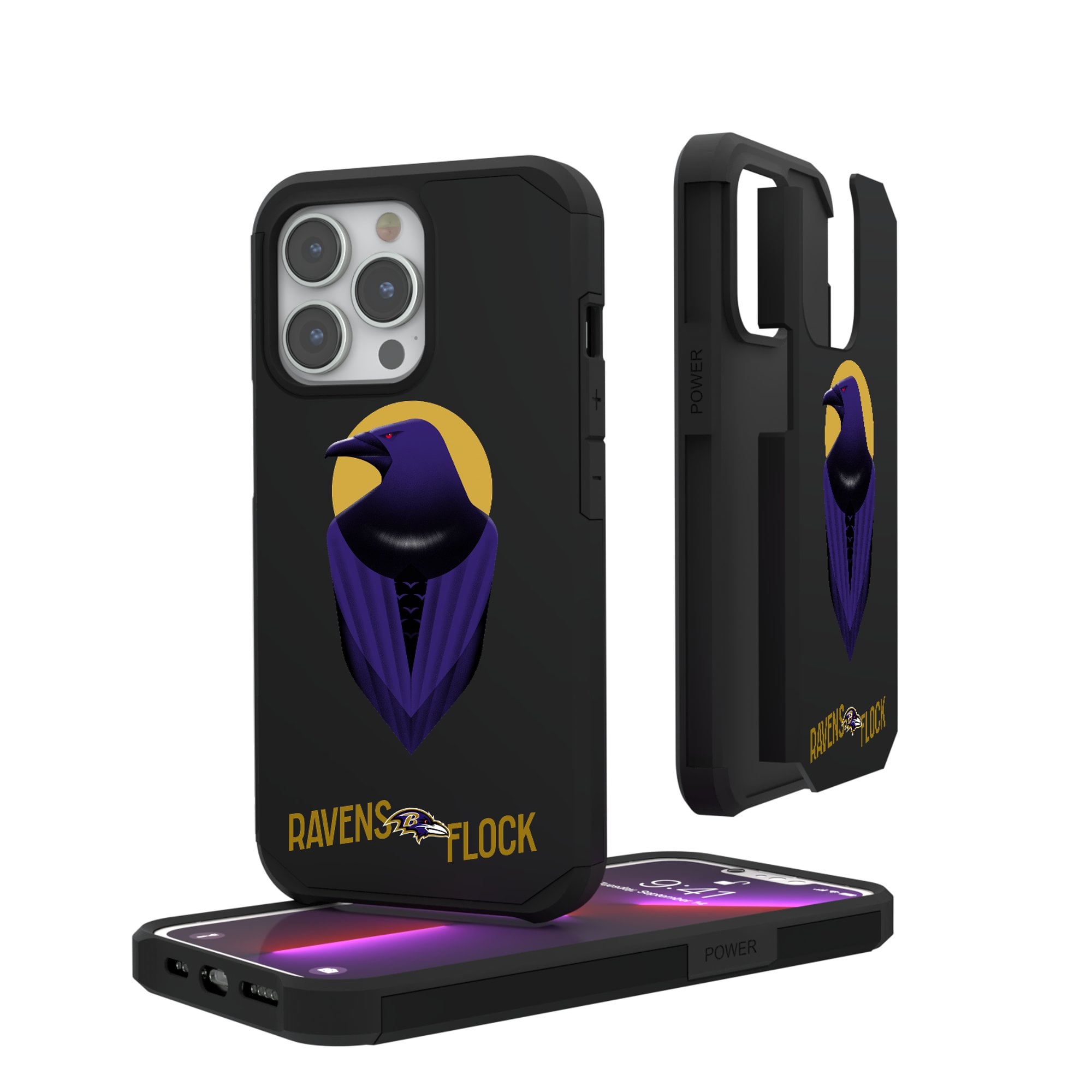 Keyscaper Black Baltimore Ravens iPhone Rugged Case Keyscaper Black Baltimore Ravens iPhone Rugged Case