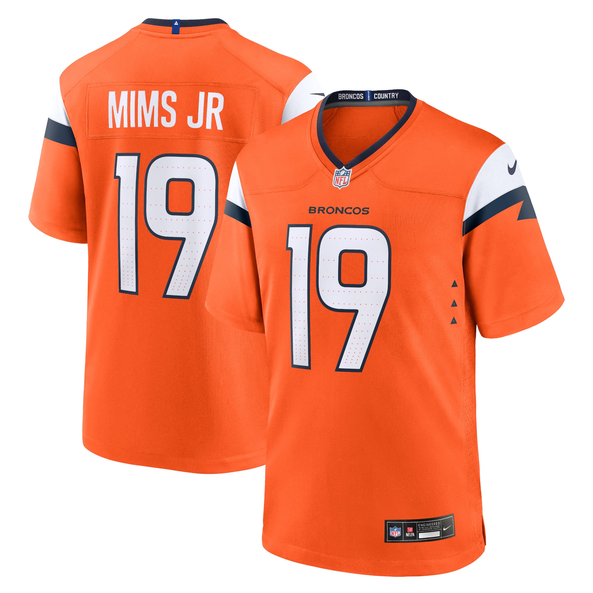 Camiseta Nike Game de la 1ª equipación del Denver Broncos - Naranja - Marvin Mims Jr. - Hombre