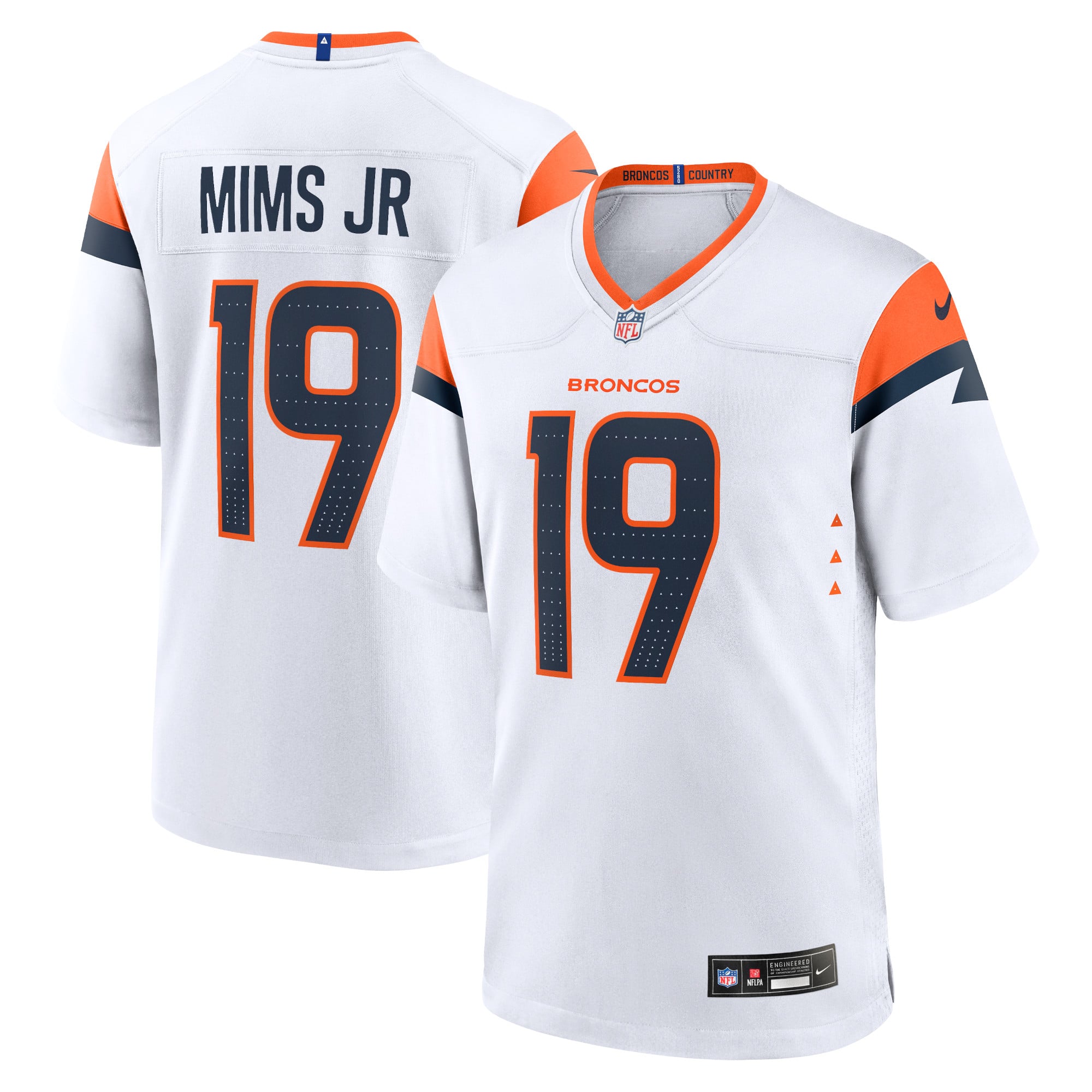 Camiseta Nike Game de la 2ª equipación del Denver Broncos - Blanco - Marvin Mims Jr. - Hombre