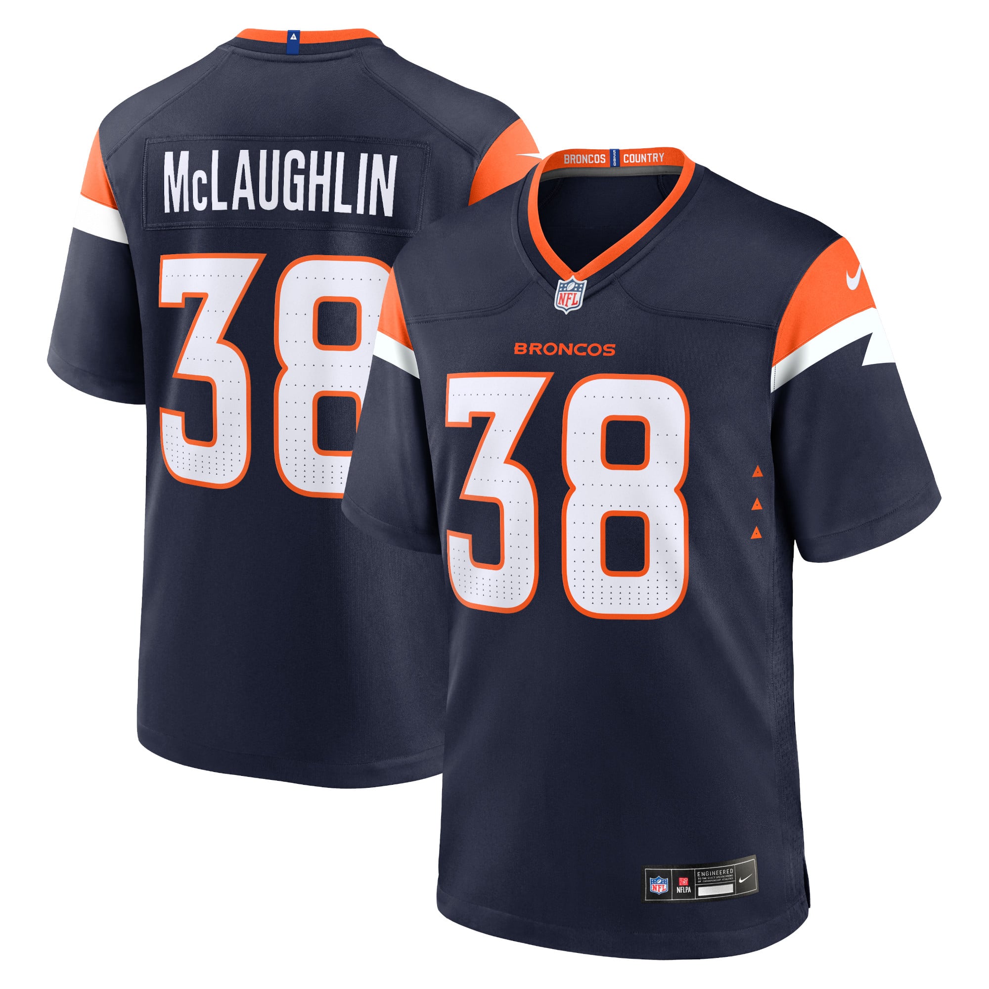 Camiseta Nike Alternate Game de los Denver Broncos - Azul marino - Jaleel McLaughlin - Hombre