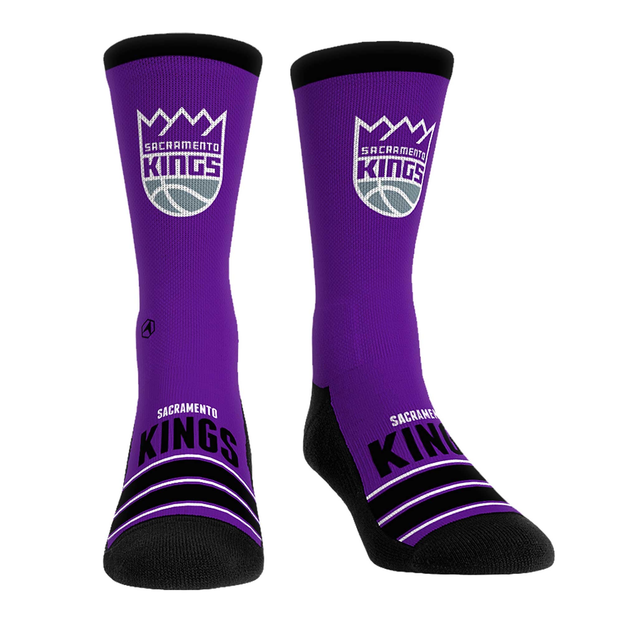 Unisex Rock Em Purple Sacramento Kings Gametime Stripe Crew Socks