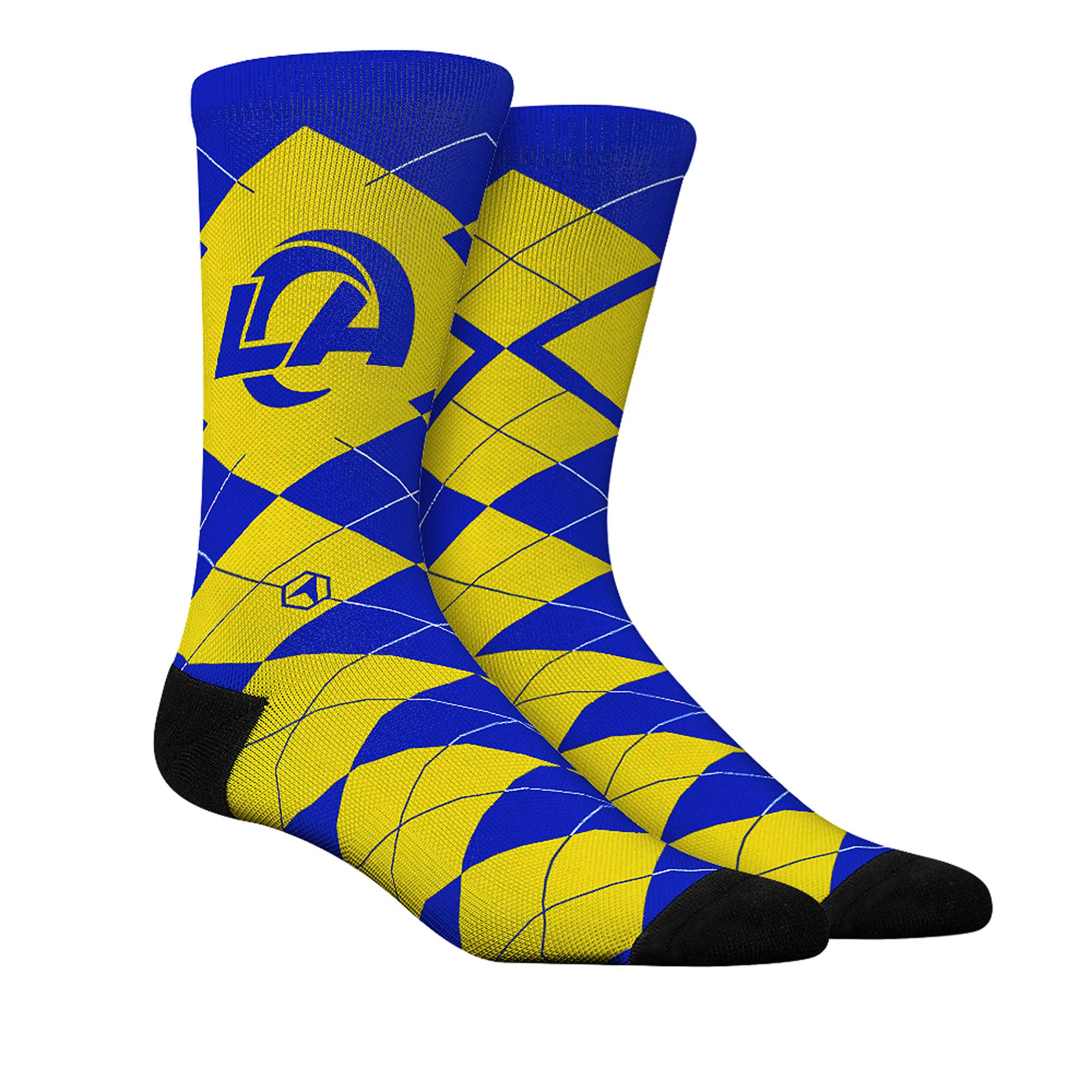 Unisex Rock Em Socks Los Angeles Rams Argyle Knitted Dress Socks