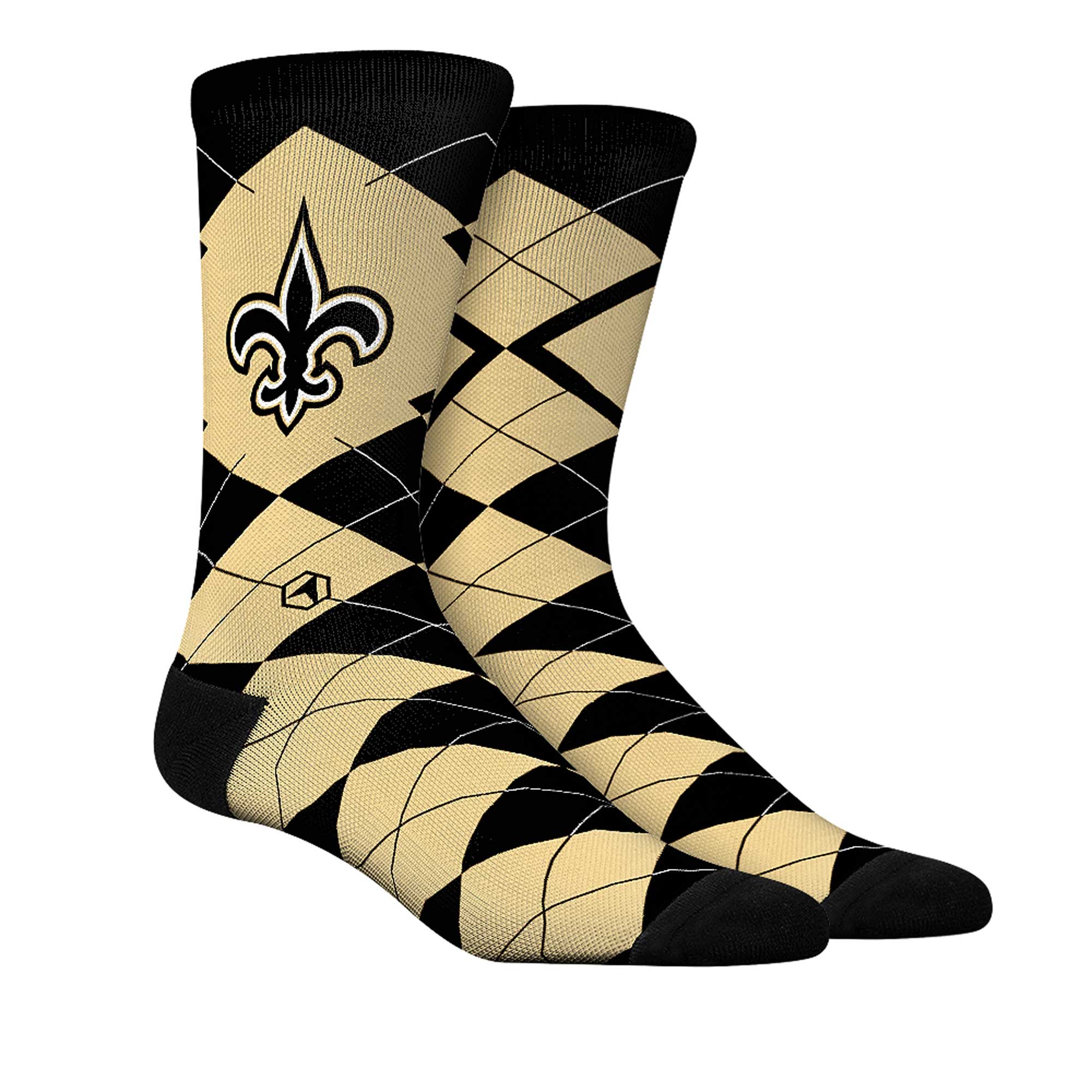 Unisex Rock Em Socks New Orleans Saints Argyle Knitted Dress Socks