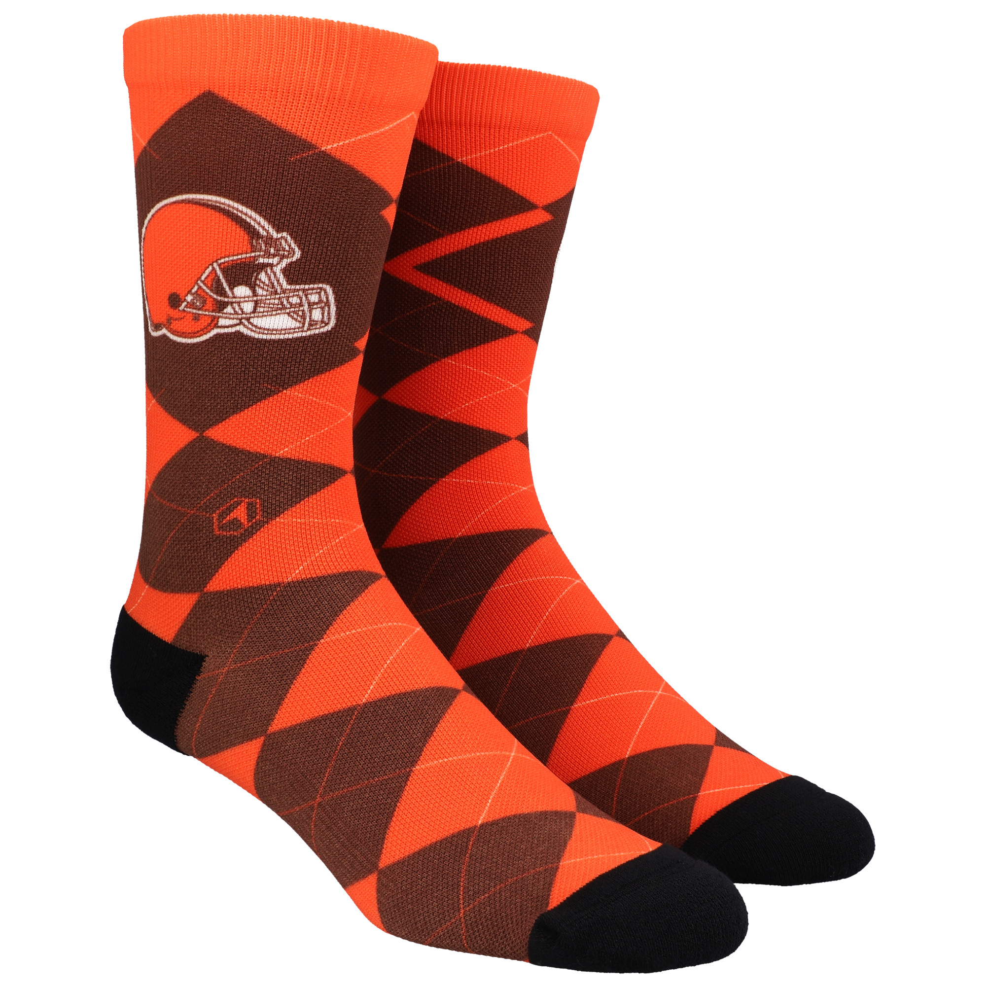 Unisex Rock Em Socks Cleveland Browns Argyle Knitted Dress Socks