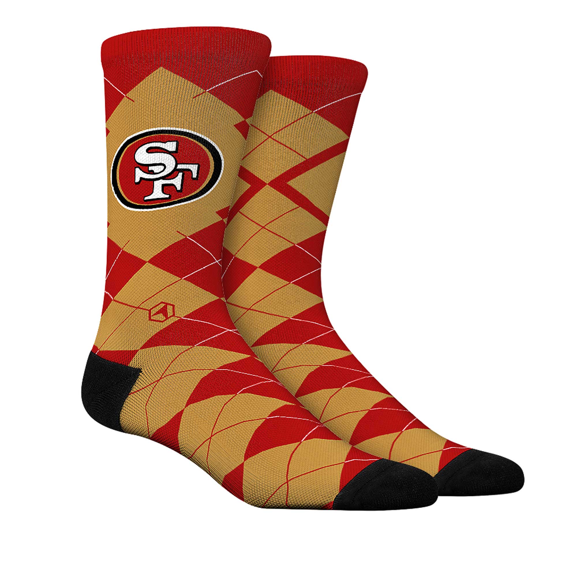 Unisex Rock Em Socks San Francisco 49ers Argyle Knitted Dress Socks