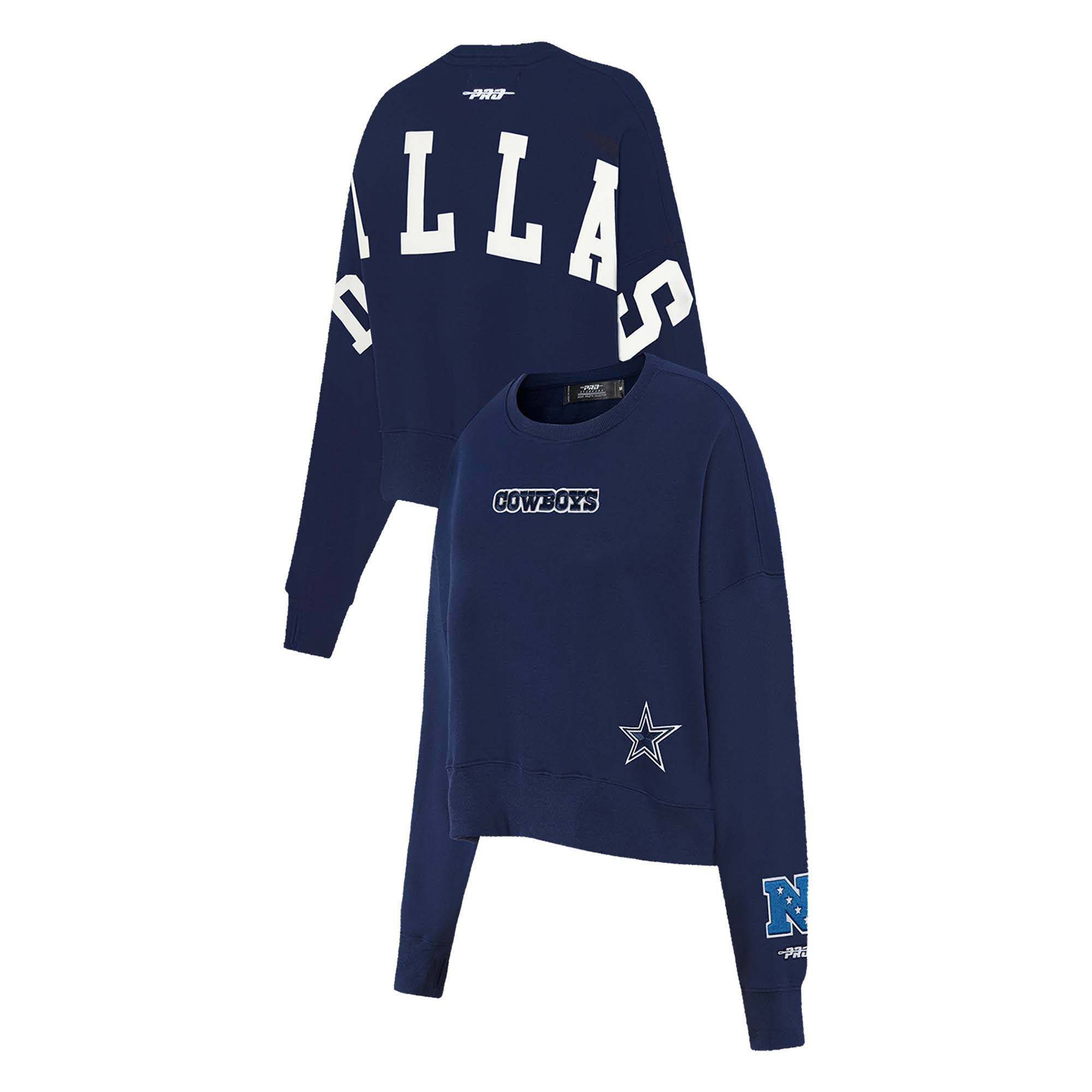 Women's Pro Standard Navy Dallas Cowboys Wingspan Pullover Sweatshirt