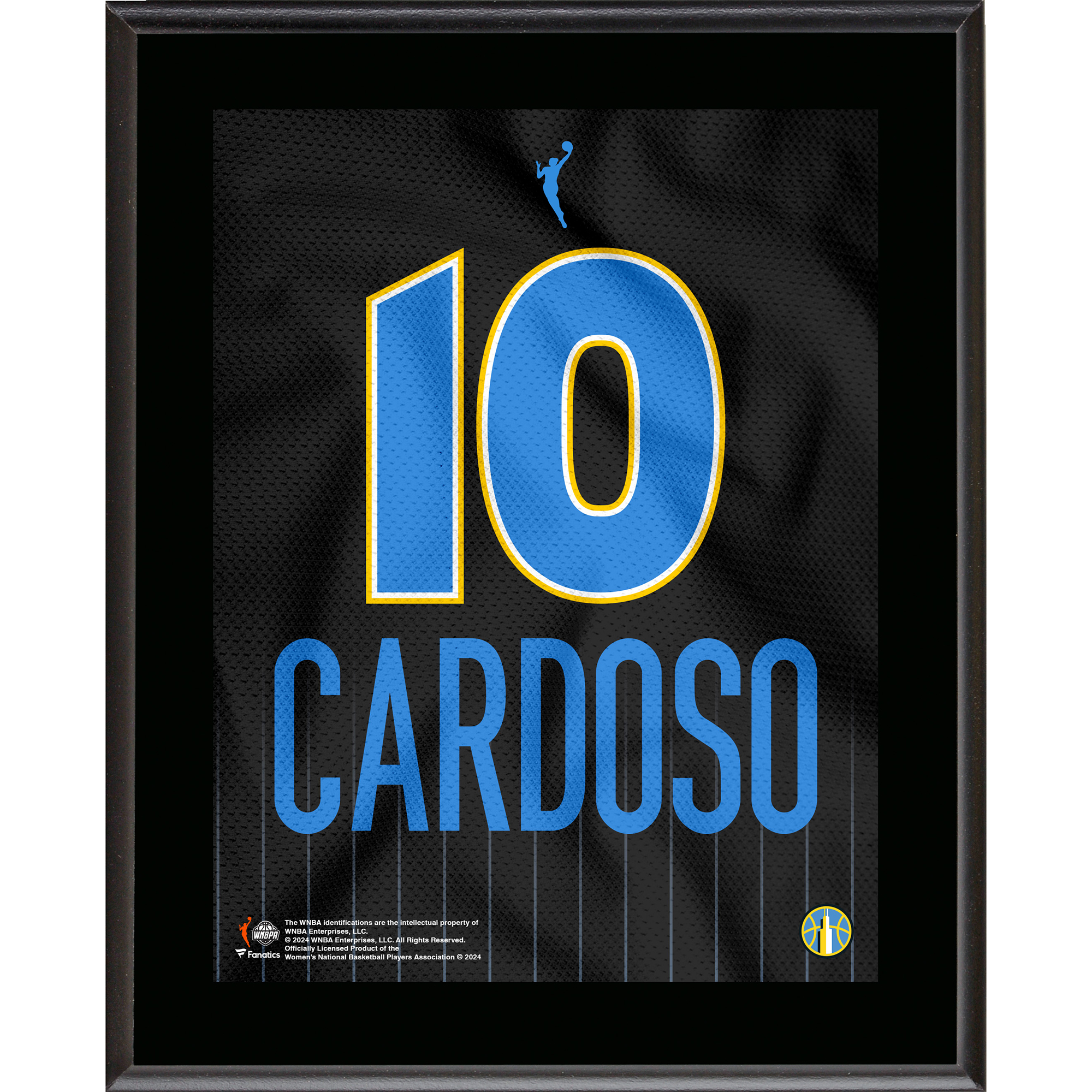 Kamilla Cardoso Chicago Sky 10.5" x 13" Jersey Number Sublimated Player Plaque