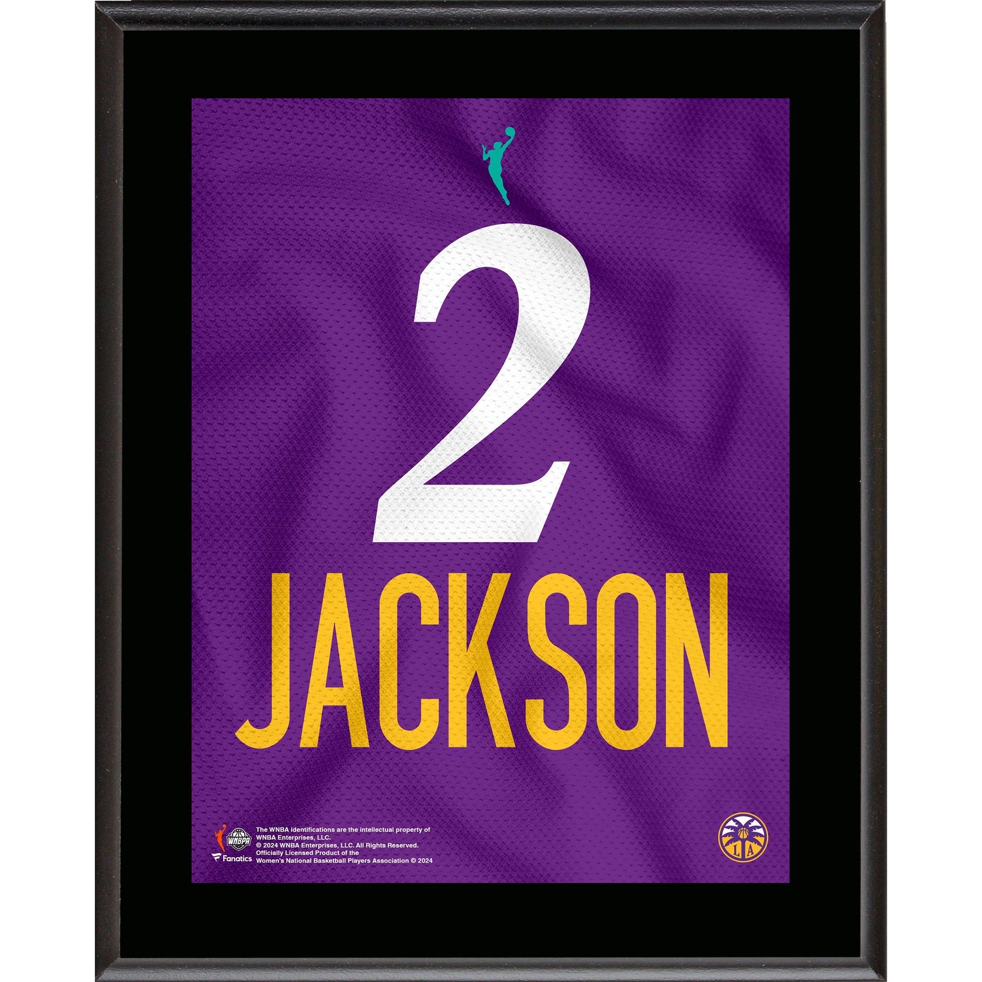 Rickea Jackson Los Angeles Sparks 10.5" x 13" Jersey Number Sublimated Player Plaque