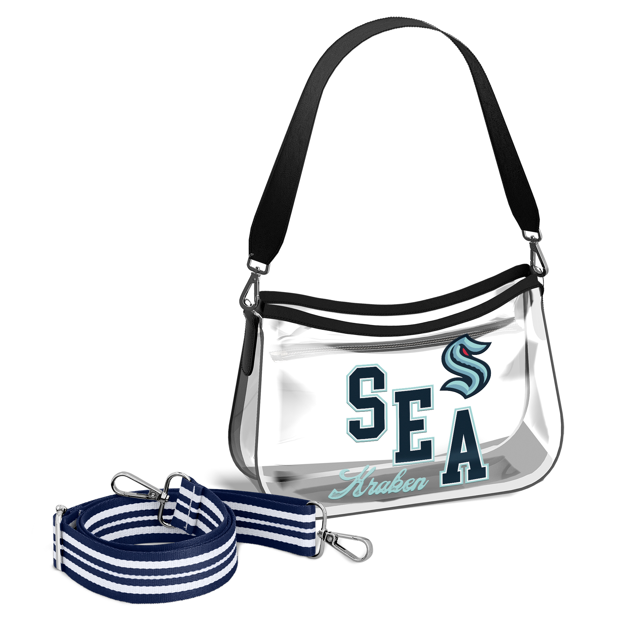 WEAR by Erin Andrews Seattle Kraken Clear Stadium Mini Purse WEAR by Erin Andrews Seattle Kraken Clear Stadium Mini Purse