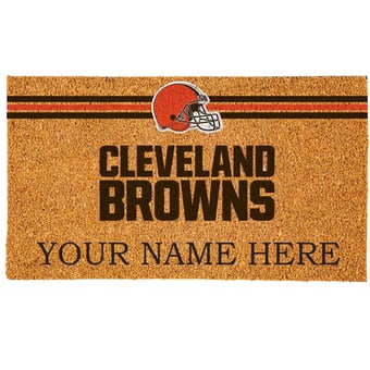 Cleveland Browns 18" x 30" Personalized Coir Doormat