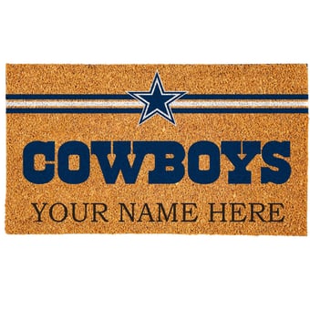 Dallas Cowboys 18" x 30" Personalized Coir Doormat